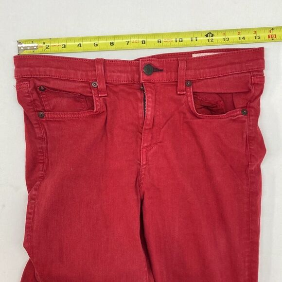 Rag & Bone Skinny Zipper Leg Red Jeans women’s size 28 - Picture 9 of 11